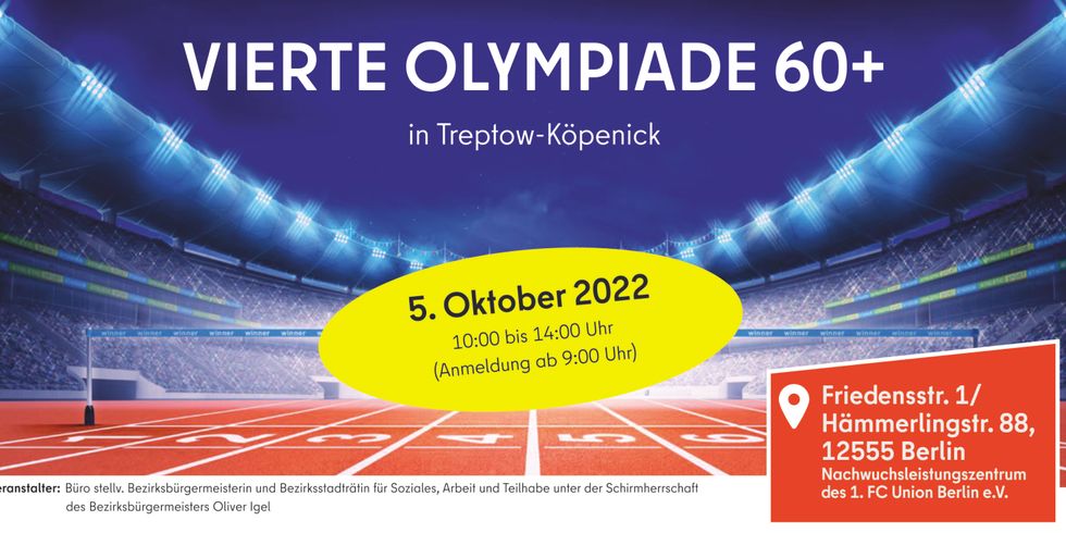 Plakat zur vierten Olympiade 60+