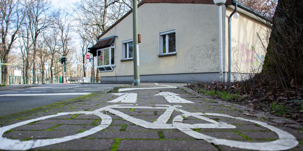 Fahrradweg und Verkehrsschule