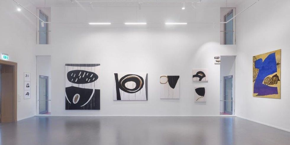 Ausstellungsansicht Doppelfrequenz. Bernd Kerkin & Tomoko Mori
