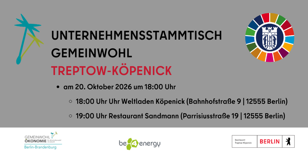 Gemeinwohl Stammtisch im Oktober 2026