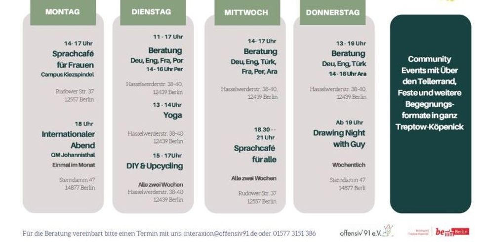 Wochenprogramm InteraXion