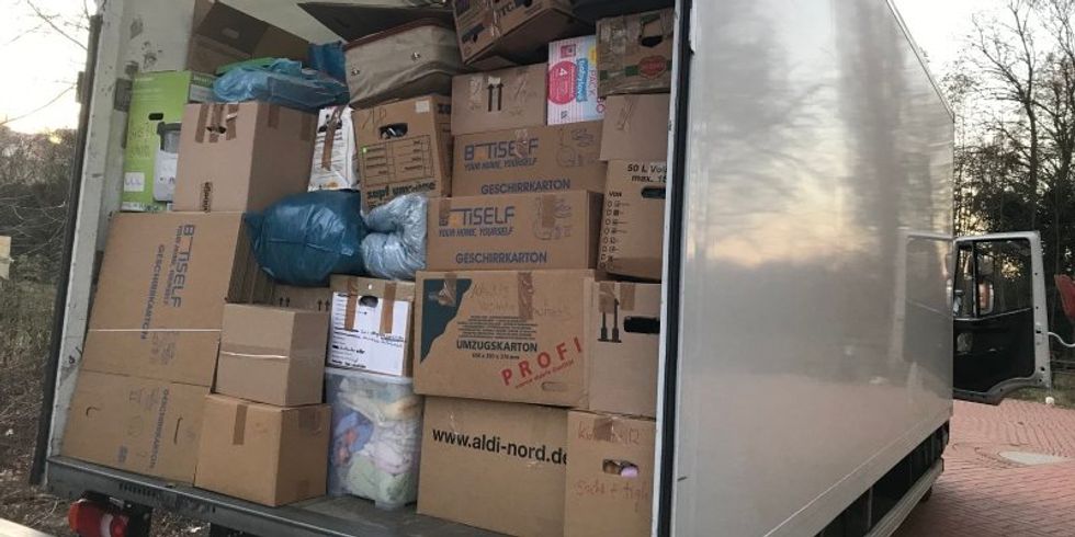 Der voll beladene LKW