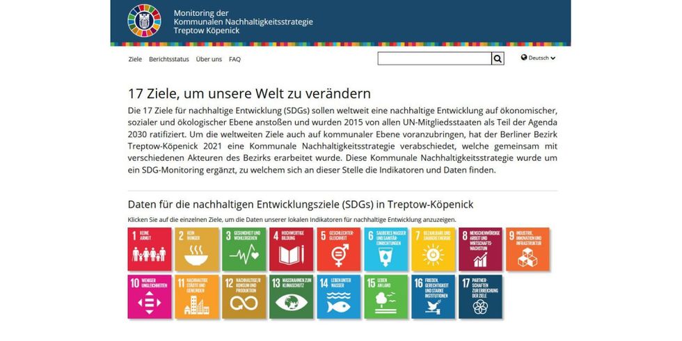 Screenshot der Monitoring-Seite