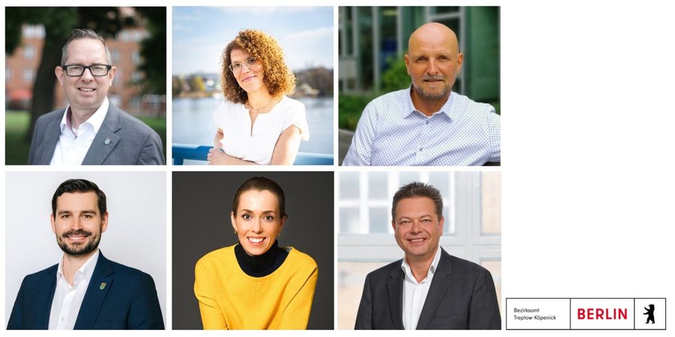 Collage aus Portraits von: Oliver Igel, Dr. Claudia Leistner, André Grammelsdorff, Marco Brauchmann, Carolin Weingart, Bernd Geschanwoski