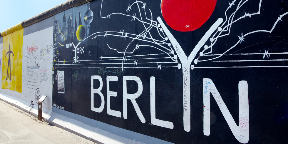 bemalter Abschnitt der Berliner Mauer