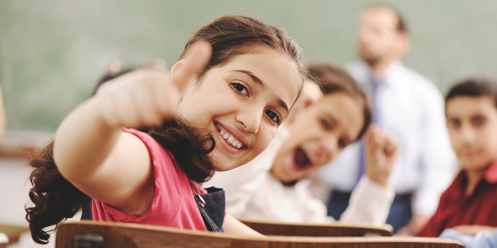 arabic kids in the school, classroom