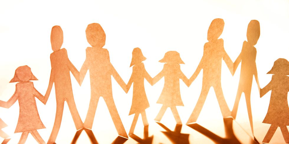 Familie als Scherenschnitt