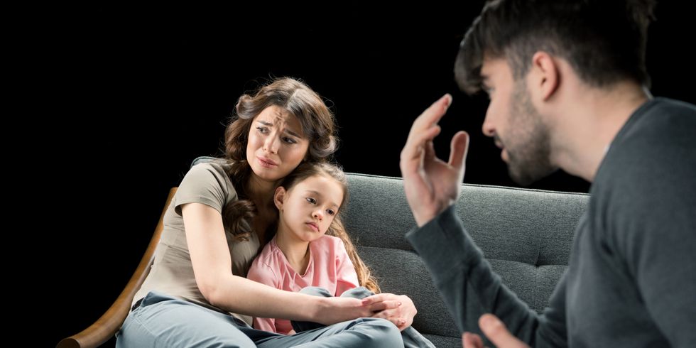 Familie mit Konflikt