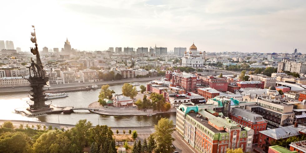 Moskau: Luftaufnahme der Innenstadt