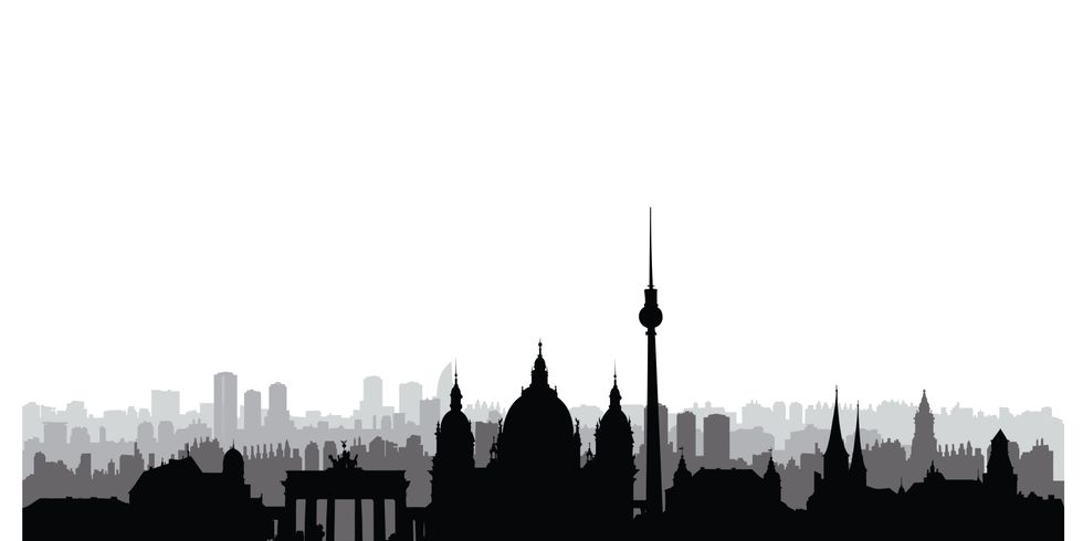 Berlin Stadt Gebäude Silhouetten