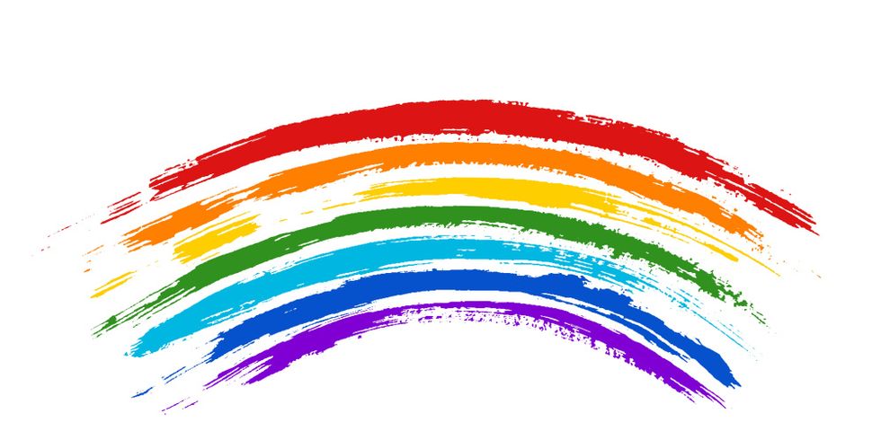 Gestrichener Regenbogen