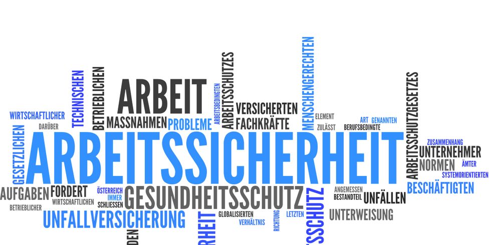 Wörter zum Thema Arbeitssicherheit