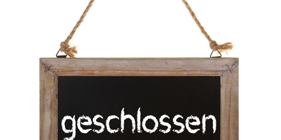 Schild geschlossen