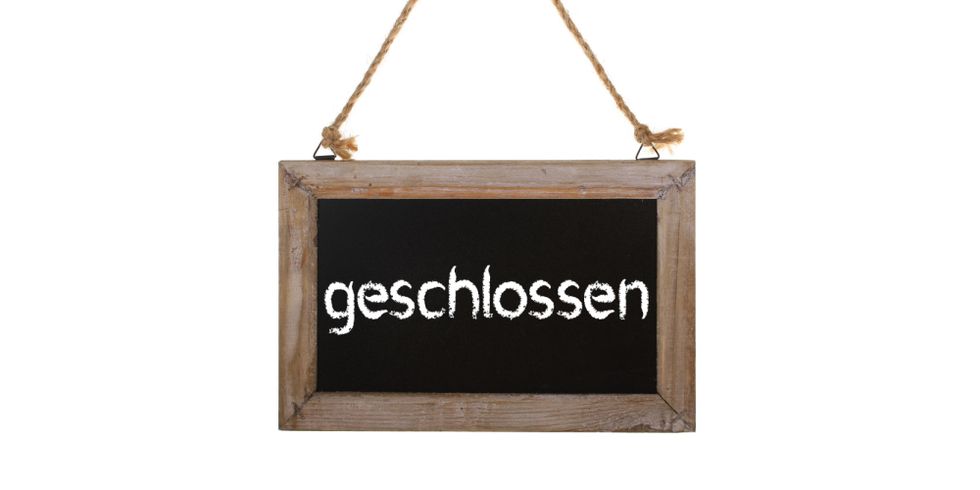 Schild geschlossen