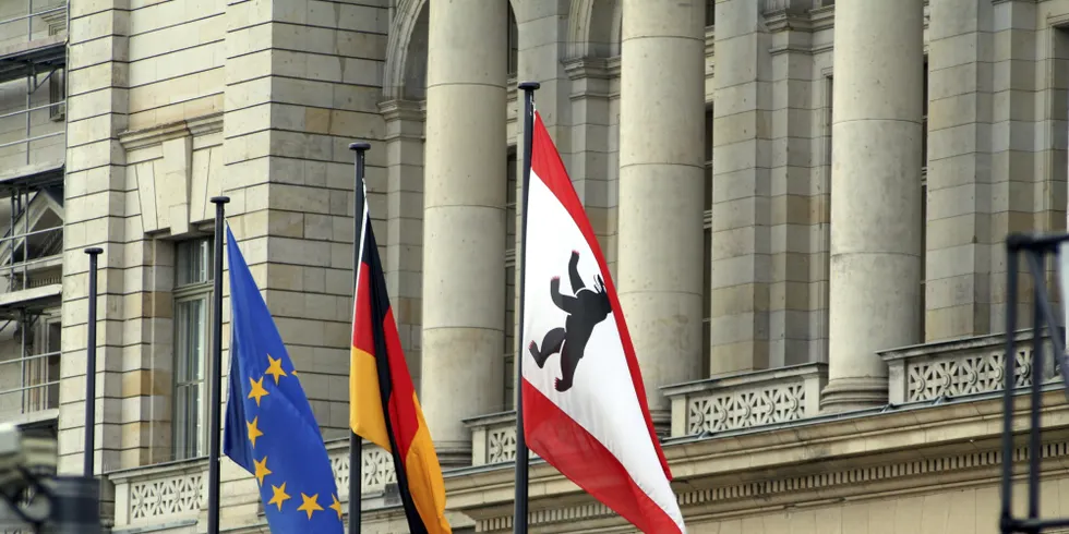Flaggen vor Berliner Abgeordnetenhaus
