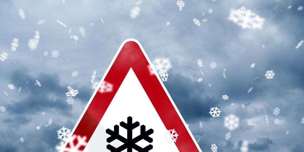 Schild mit Schneeflocke
