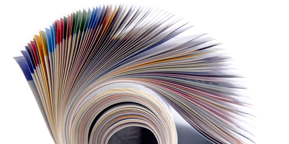 Zeitschrift aufgeblättert