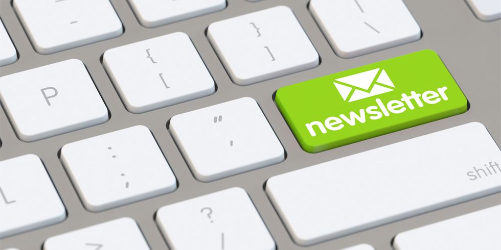 Newsletter auf Tastatur