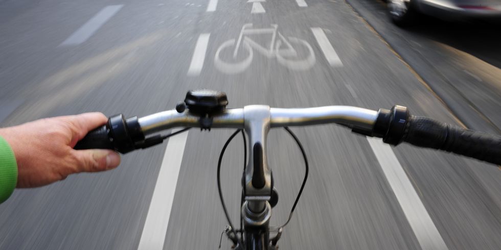 Fahrrad auf dem Fahrradstreifen