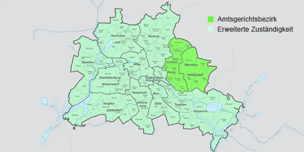 Ansicht der Bezirke