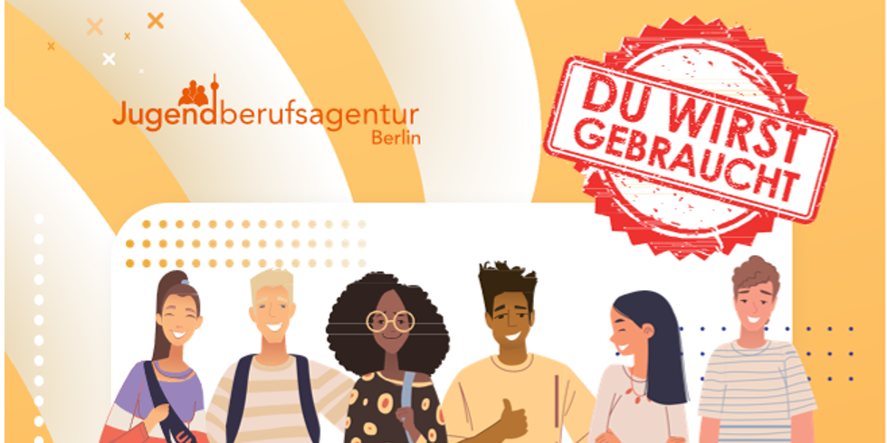 eine Gruppe von Jugendlichen steht nebeneinander und freut sich