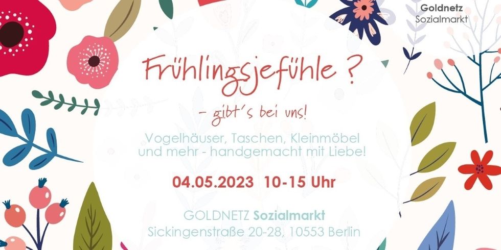 Bunte Blumen zum Sozialmarkt am 04.05.2023