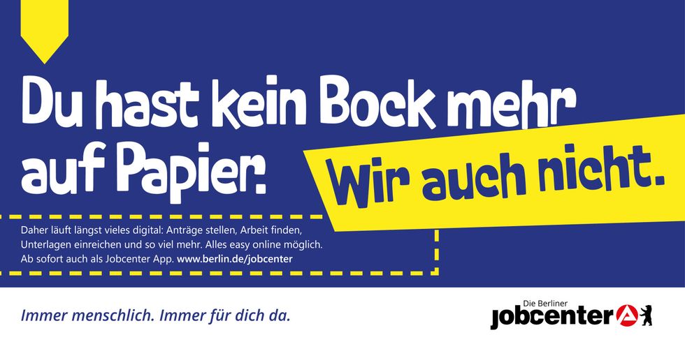 Spruch zur Einführung der Jobcenter App