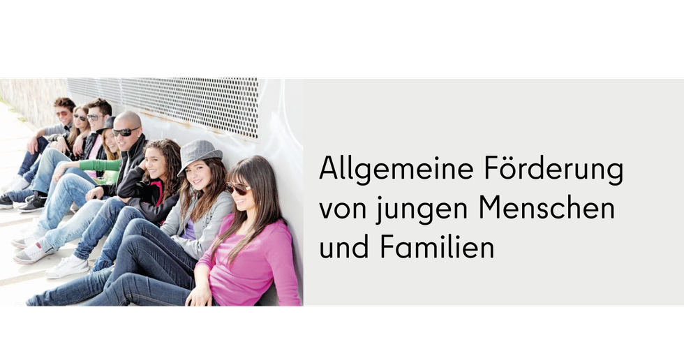 FD1 Rebrush Kachel Allgemeine Förderung von jungen Menschen und Familien-Gruppe von jungen Leuten
