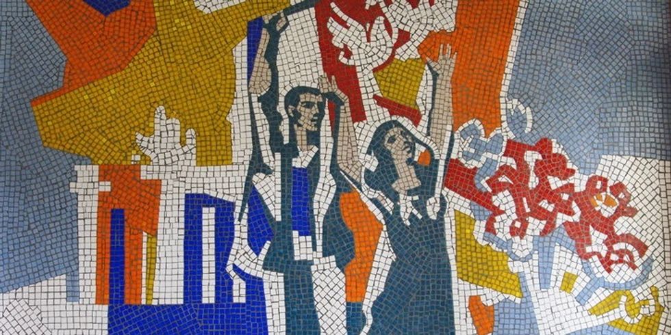 Wandmosaik Schulstandort Berolinastraße, Kunst am Bau