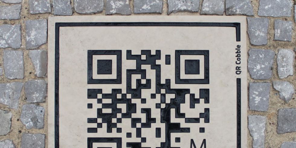 QR-Code Bodenplatte