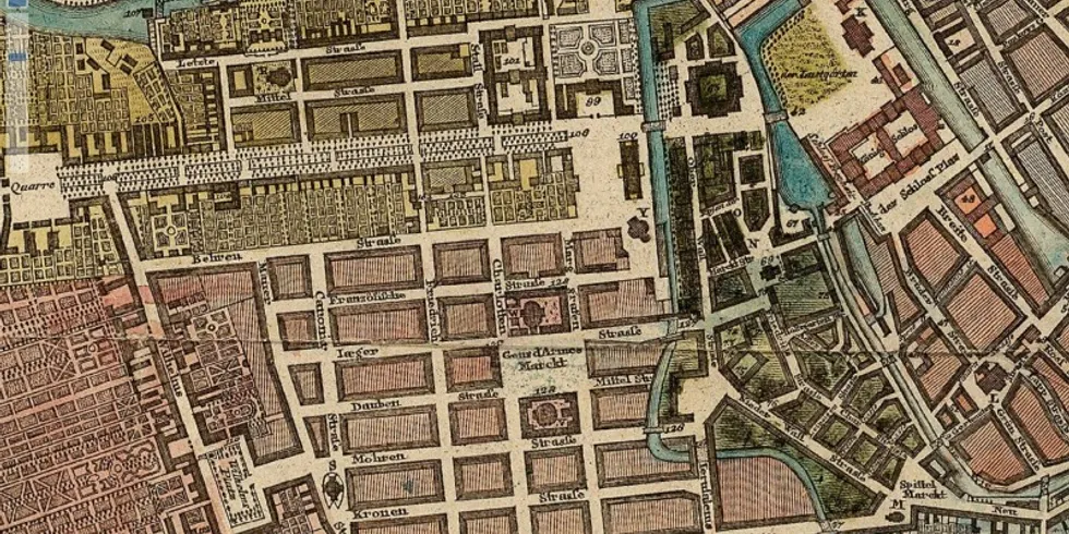 Historischer Stadtplan Berlins aus dem Jahr 1772