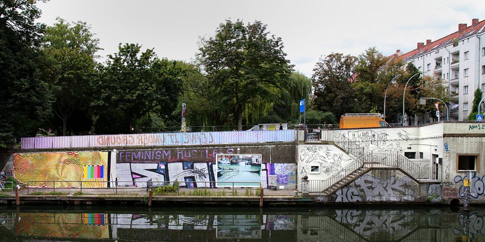 Blick auf die Anlegestelle und die Kunstbrücke am Wildenbruch