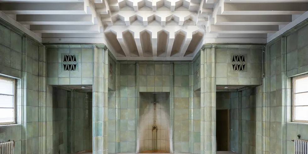 Stadtbad Lichtenberg (Hubertusbad), Saunabereich im 2. Obergeschoss