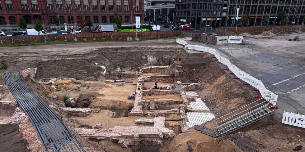 Eine der aktuellen Grabungsflächen auf dem Molkenmarkt