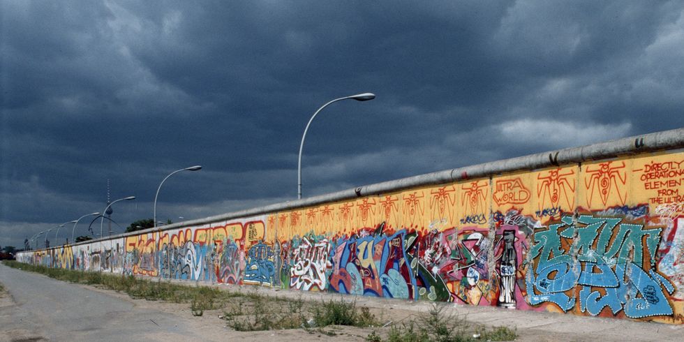 Muro interior a lo largo de la Mühlenstraße