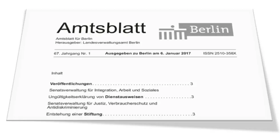 Amtsblatt-Titelseite