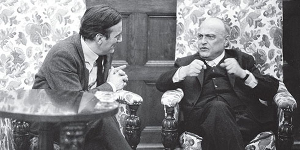 Sebastian Haffner (re.) im Gespräch mit dem Autor und Herausgeber Joachim C. Fest (1926-2006), o. D.
