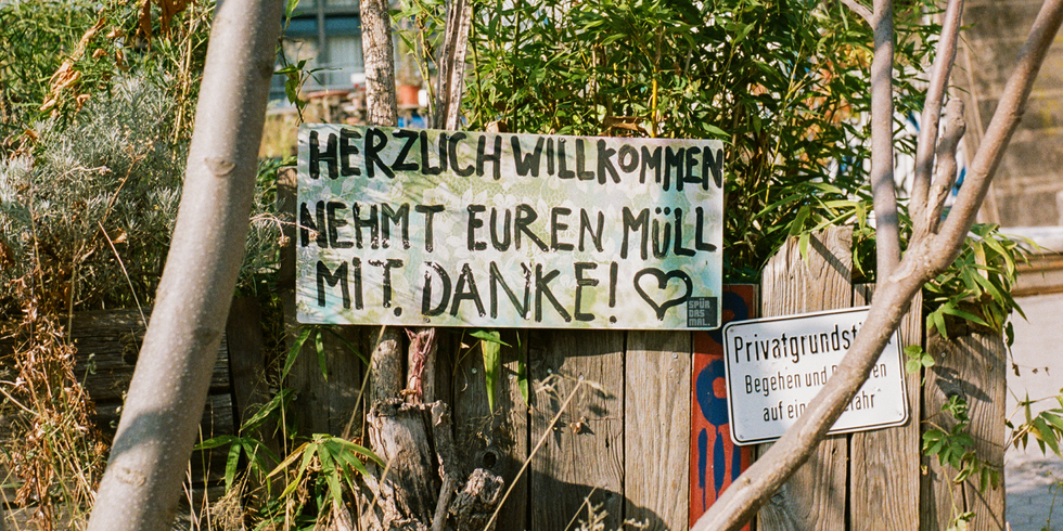 Umgebung Schild