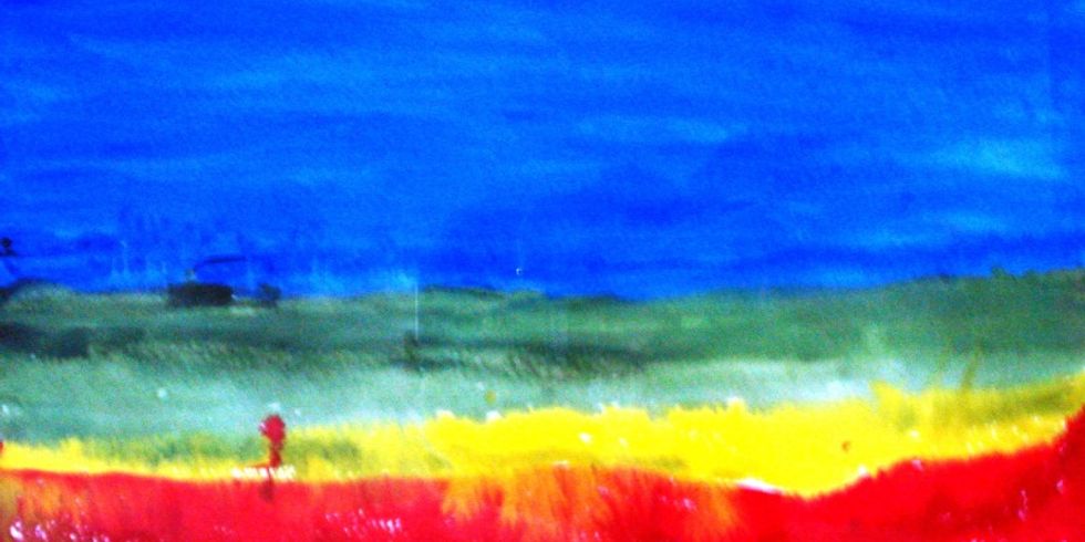 farbiges Aquarell