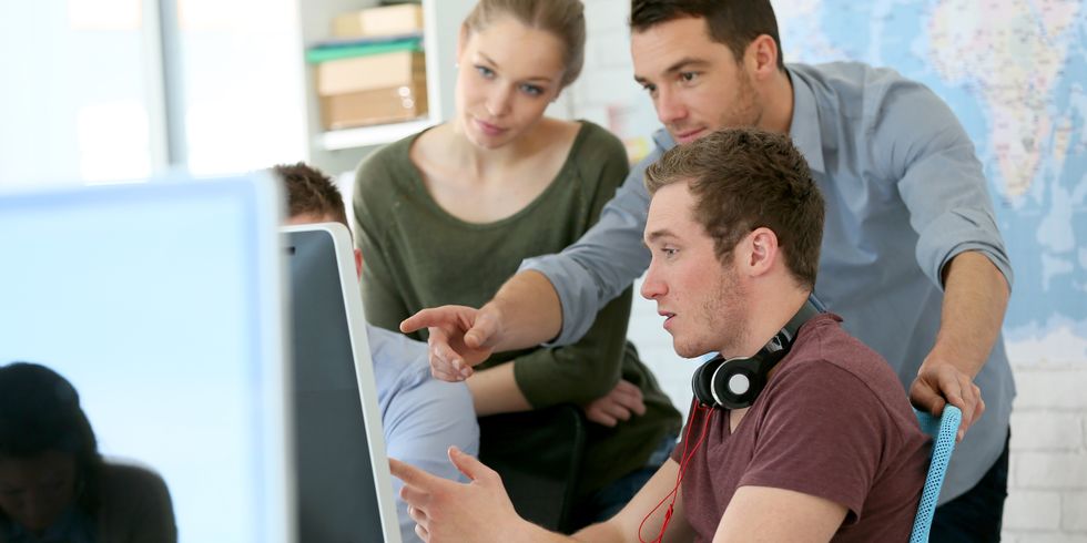 Studenten vor Computer