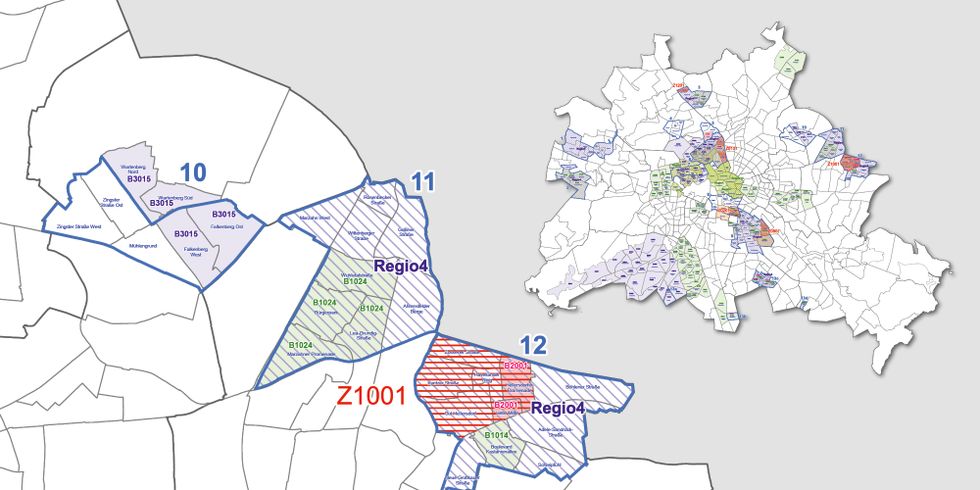 Berlin-Karte Bildungsverbünde Zukunftskieze