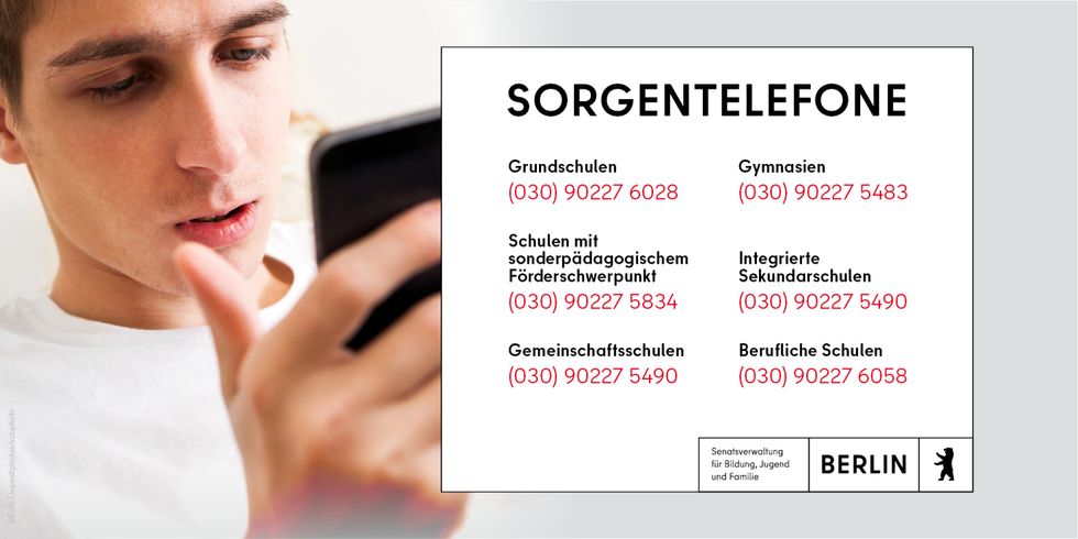 Telefonnummern der Sorgentelefone
