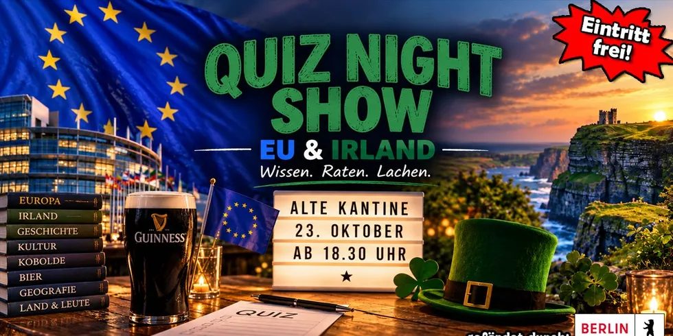 Grafik zur EU Quiznightshowankündigung 23.10. Fokus Irland