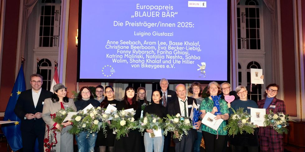 Die Preisträger/innen vom Europapreis "Blauer Bär" 2025
