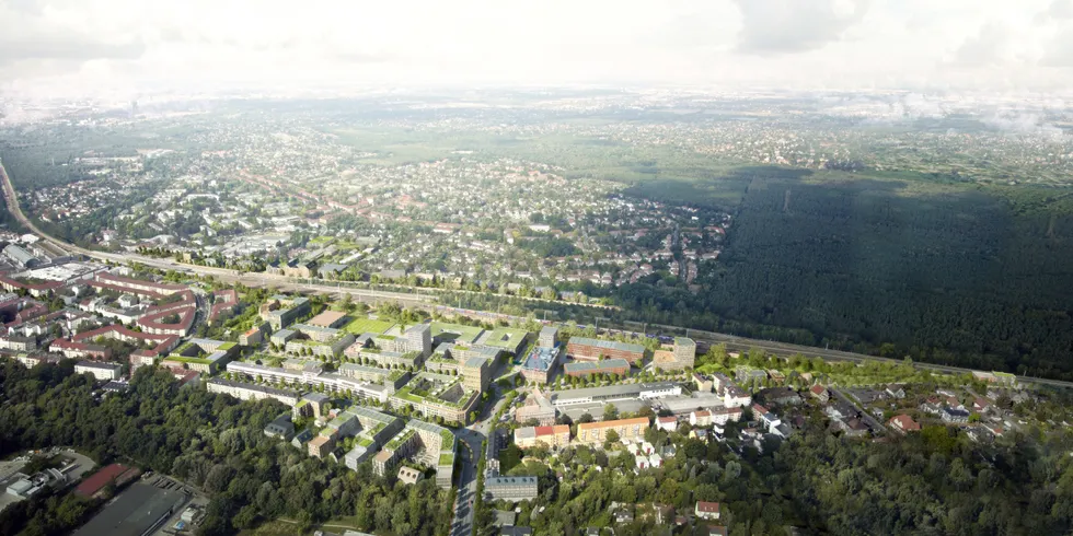 Visualisierung des städtebaulichen Testentwurfs