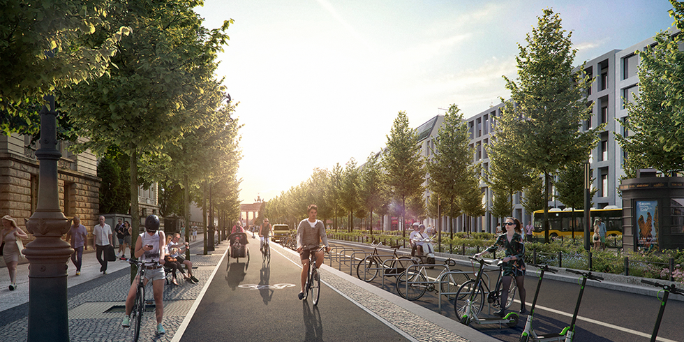 Visualisierung der Umgestaltung Unter den Linden