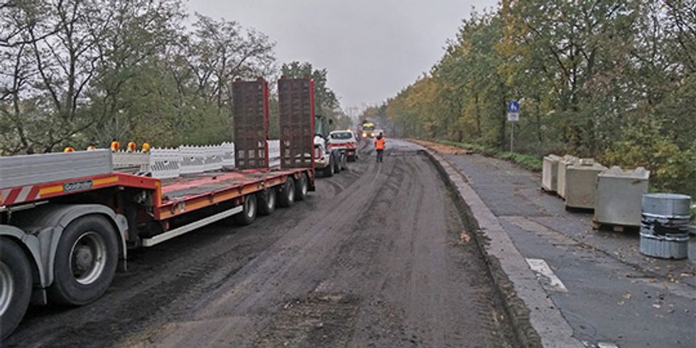 November 2019: Arbeiten am 1. Teilabschnitt der B 109