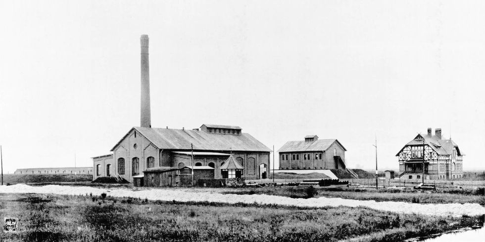 Das Wasserwerk Johannisthal vor rund 110 Jahren