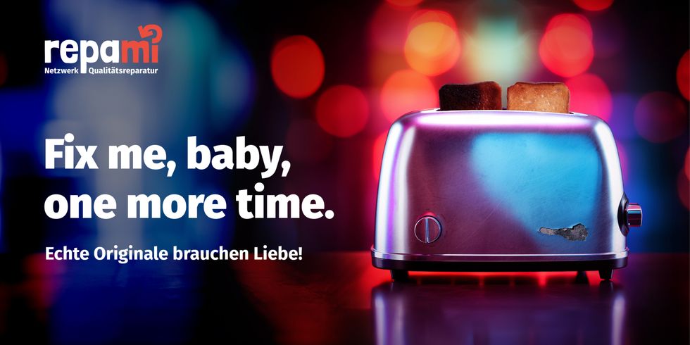 repami Netzwerk Qualitätsreparatur. Fix me, baby, one more time. Echte Originale brauchen Liebe!