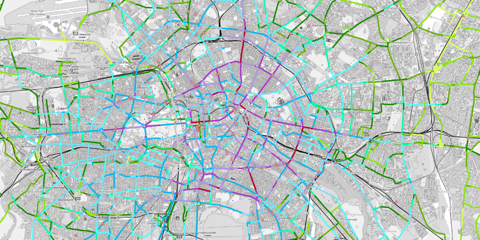 Verkehrsmengenkarte DTVw (12h) Rad 2023